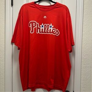 Philadelphia Phillies Tee Cool Base Performance T-Shirt Mens 2XL